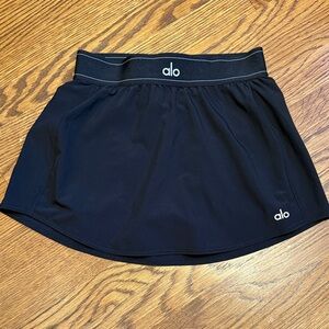 ALO Yoga Match Point Black Skirt